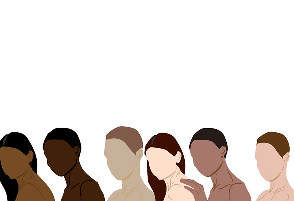 Women with different skin colours